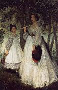 James Jacques Joseph Tissot Two Sisters oil on canvas